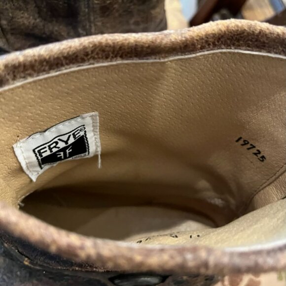 FRYE Phillip Studded Harness Boot Ankle MOTO BIKER DISTRESSED 11 - Picture 3 of 4